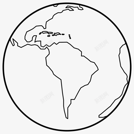 地球南美洲地图世界图标svg_新图网 https://ixintu.com 世界 世界地图 南美洲地图 地图 地球