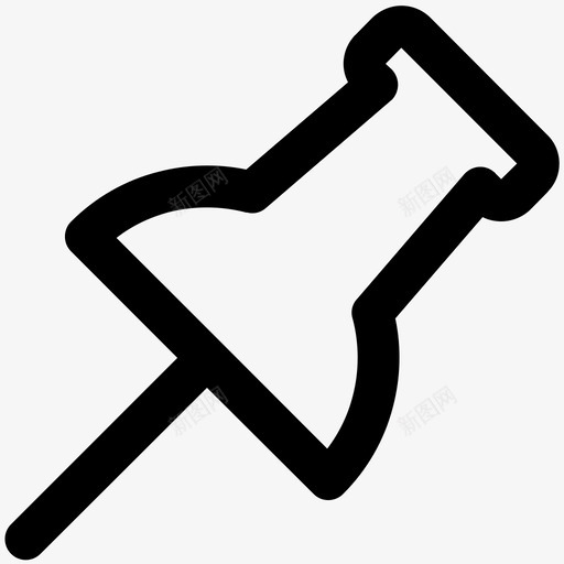 图钉纸钉棍子图标svg_新图网 https://ixintu.com 图钉 棍子 纸钉