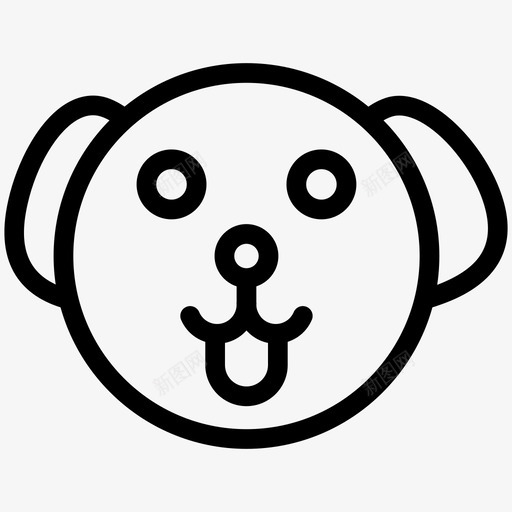 小狗动物狗图标svg_新图网 https://ixintu.com 动物 动物线图标 宠物 小狗 狗