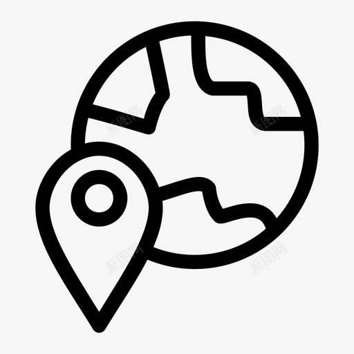 跟踪位置交付地图图标svg_新图网 https://ixintu.com pin 交付 地图 购物电子商务媒介 跟踪位置