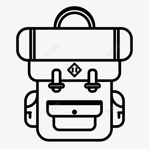 背包露营自然图标svg_新图网 https://ixintu.com 旅行 背包 自然 露营