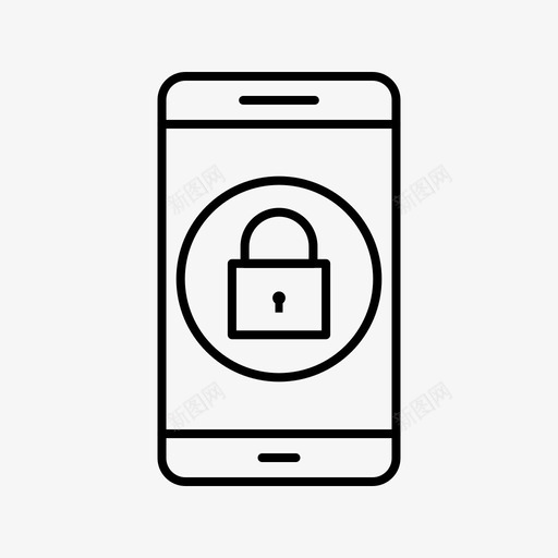 锁应用移动图标svg_新图网 https://ixintu.com 应用 移动 移动应用 锁