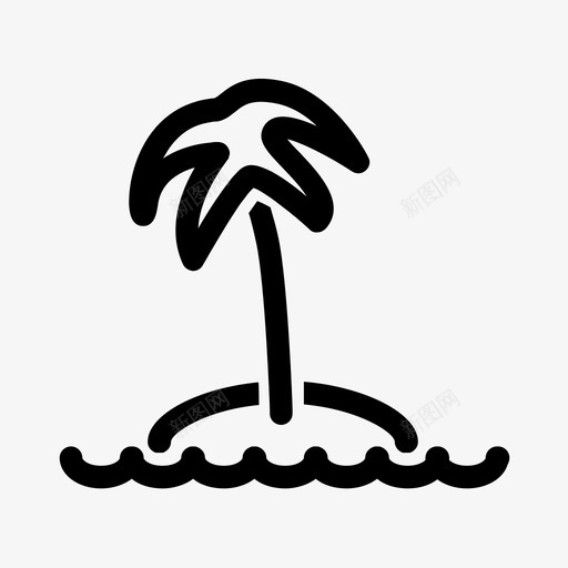岛海滩海洋图标svg_新图网 https://ixintu.com 岛 旅行 棕榈树 海洋 海滩