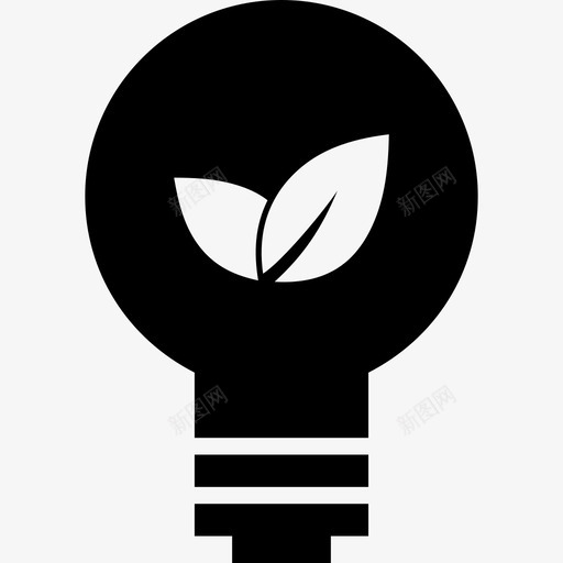 生态灯泡节能器绿色能源图标svg_新图网 https://ixintu.com 环境 生态灯泡 绿色能源 节能器