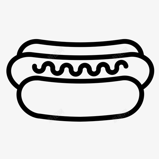 热狗烧烤快餐图标svg_新图网 https://ixintu.com 快餐 烧烤 热狗 番茄酱 食品饮料图标