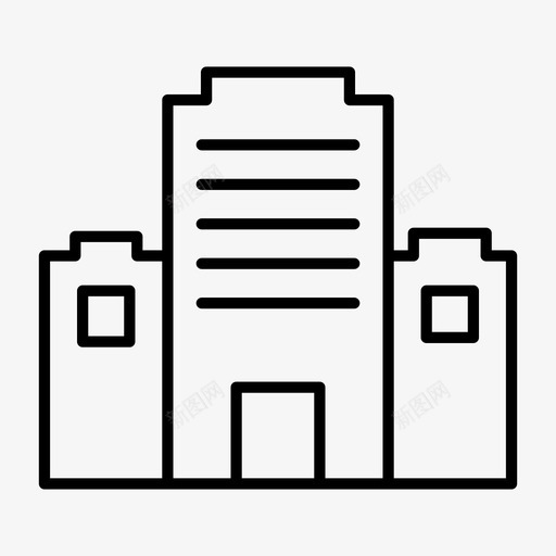 建筑物公寓房子图标svg_新图网 https://ixintu.com 公寓 建筑物 房子 联排别墅