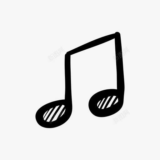 音乐乐谱音符图标svg_新图网 https://ixintu.com 乐谱 音乐 音符