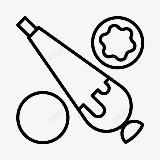 管道袋面包房烘焙图标svg_新图网 https://ixintu.com 烘焙 甜点 管道袋 糕点 蛋糕装饰 面包房