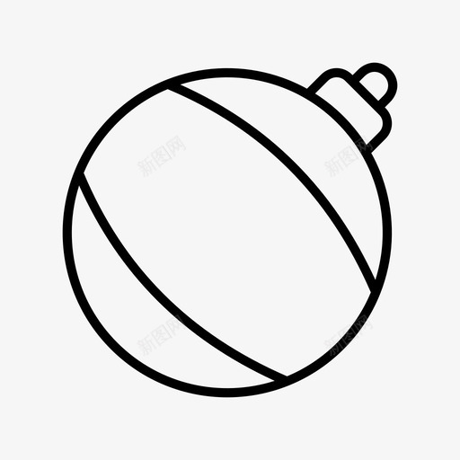 圣诞饰品球装饰品图标svg_新图网 https://ixintu.com 圣诞饰品 球 装饰品