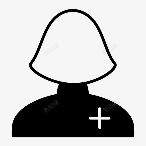 医生女孩人图标svg_新图网 https://ixintu.com 人 医生 女孩 形状