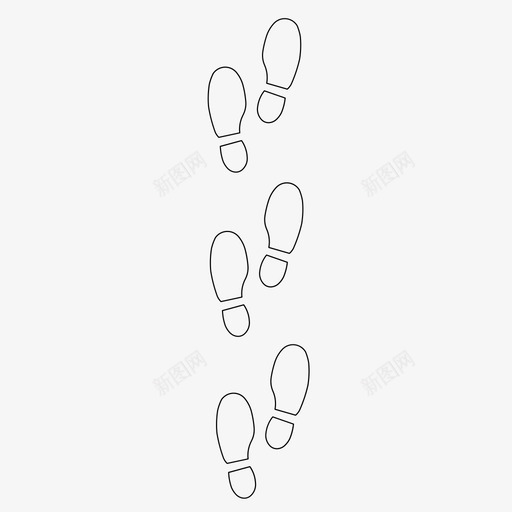 鞋印脚脚印图标svg_新图网 https://ixintu.com 信号 脚 脚印 走路 鞋印