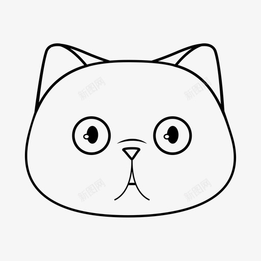 波斯猫可爱图标svg_新图网 https://ixintu.com 可爱 波斯猫