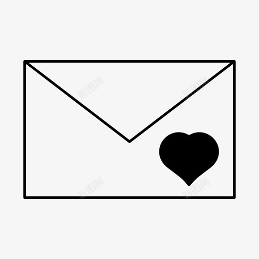 情书信封情人节图标svg_新图网 https://ixintu.com 信封 情书 情人节