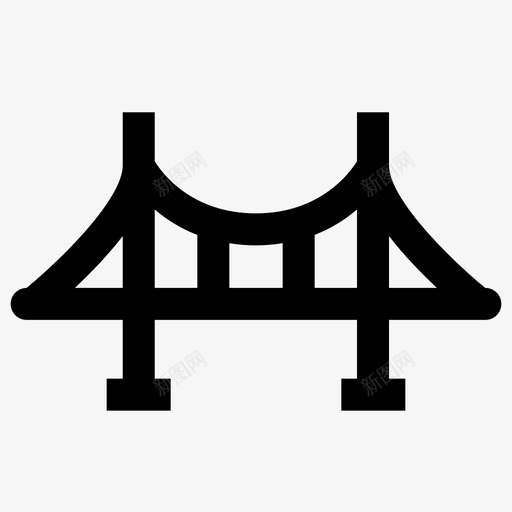 桥梁建筑栈桥图标svg_新图网 https://ixintu.com 建筑 栈桥 桥梁