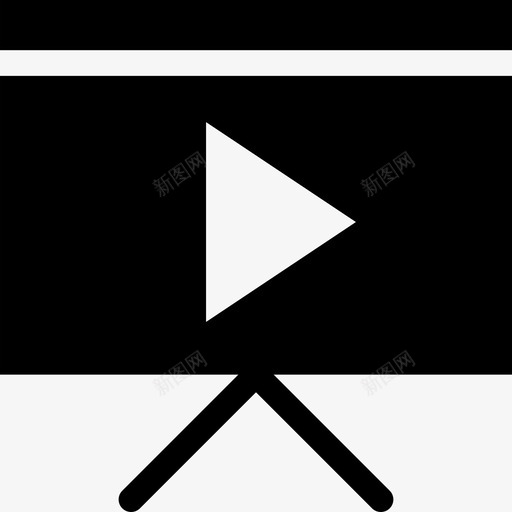 投影仪电影演示图标svg_新图网 https://ixintu.com 小黑 屏幕 投影 投影仪 演示 电影
