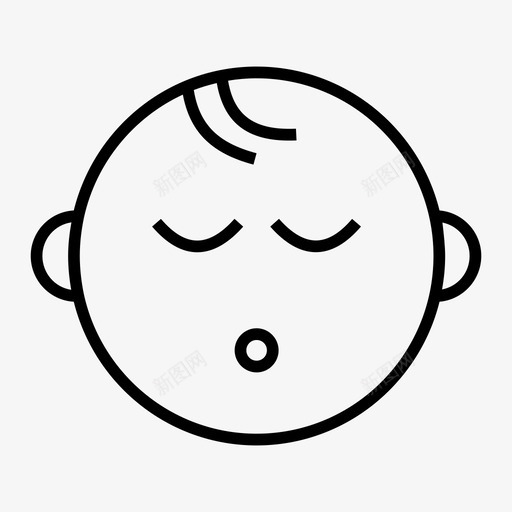 宝宝睡图标svg_新图网 https://ixintu.com 宝宝睡