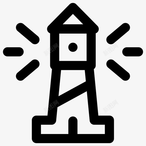 灯塔照明警告图标svg_新图网 https://ixintu.com 建筑 灯塔 照明 警告