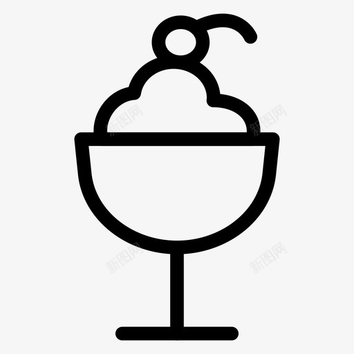 冰冷蛋卷图标svg_新图网 https://ixintu.com 假日 冰 冷 圣诞系列图标第一卷 奶油 蛋卷