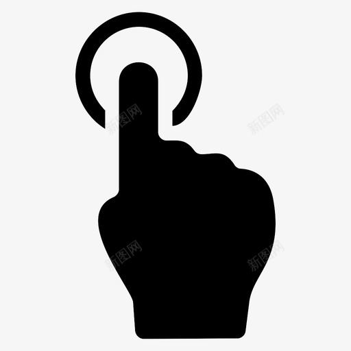 按下按钮用手打孔图标svg_新图网 https://ixintu.com 按下按钮 用手打孔