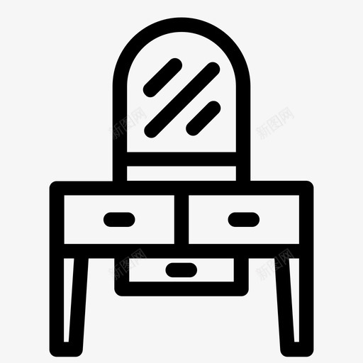 桌子家具镜子图标svg_新图网 https://ixintu.com 家具 桌子 镜子