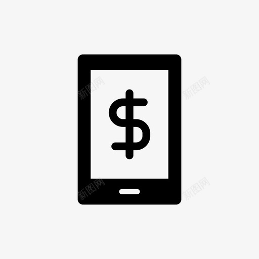 金融应用商务移动图标svg_新图网 https://ixintu.com 商务 智能手机 移动 金融2 金融应用