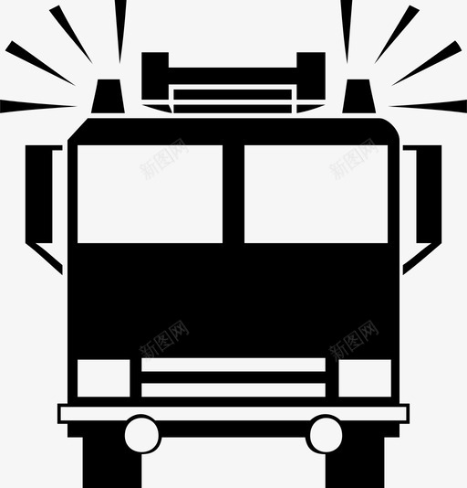 汽车消防车卡车图标svg_新图网 https://ixintu.com 卡车 汽车 消防车