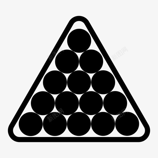 双人球台球金字塔图标svg_新图网 https://ixintu.com 双人球 台球 斯诺克 金字塔