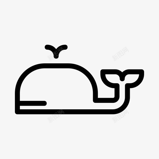 鲸鱼头可爱图标svg_新图网 https://ixintu.com 可爱 头 鲸鱼