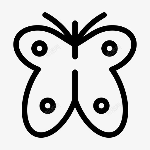 蝴蝶蜜蜂庆祝图标svg_新图网 https://ixintu.com 复活节线图标 庆祝 昆虫 蜜蜂 蝴蝶