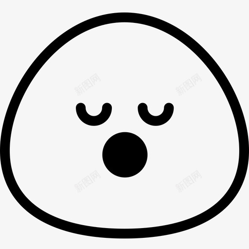 睡觉表情情绪图标svg_新图网 https://ixintu.com 咪咪表情线 情绪 感觉 睡觉 脸 表情