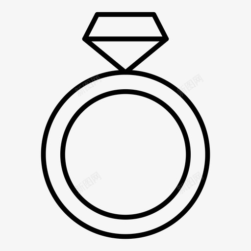 戒指庆祝钻石图标svg_新图网 https://ixintu.com 庆祝 戒指 派对庆祝细线图标 珠宝 订婚 钻石