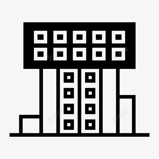 建筑商业公司大楼图标svg_新图网 https://ixintu.com 公司大楼 办公室 商业 建筑 酒店大楼