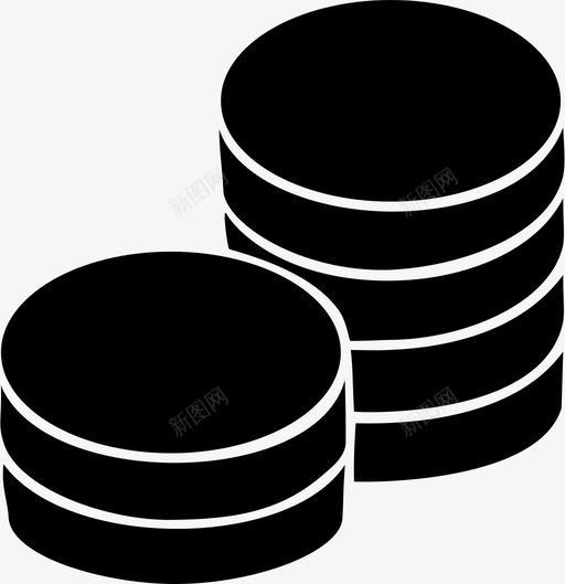 硬币货币金币图标svg_新图网 https://ixintu.com 硬币 货币 金属 金币