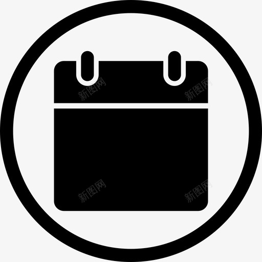 日历议程圆圈图标svg_新图网 https://ixintu.com 圆圈 日历 日程表 月份 电子商务 议程