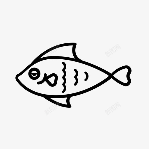 鲤科鱼类海栖动物3图标svg_新图网 https://ixintu.com 海栖动物3 鱼类 鲤科
