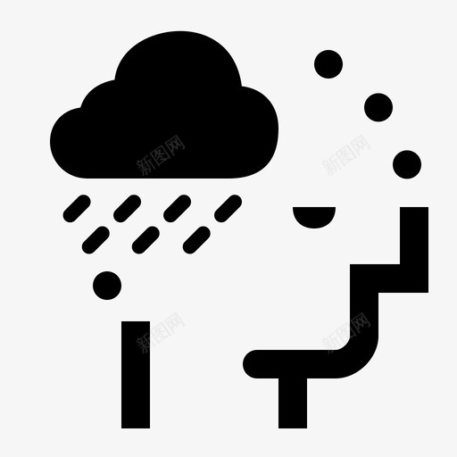悲伤糟糕的日子心情图标svg_新图网 https://ixintu.com 下雨 冥想心理健康 心情 心理健康 悲伤 糟糕的日子