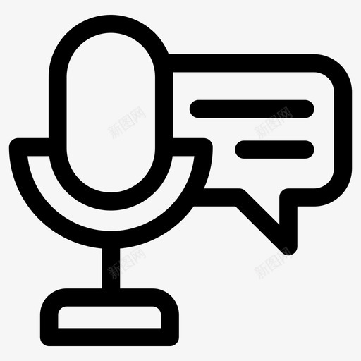 麦克风通信线路第三卷图标svg_新图网 https://ixintu.com 通信线路第三卷 麦克风