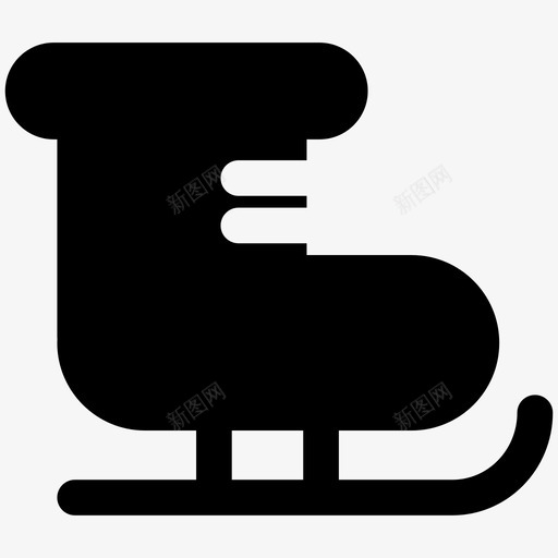 冰鞋溜冰鞋冰靴图标svg_新图网 https://ixintu.com 冰靴 冰鞋 圣诞装 溜冰鞋