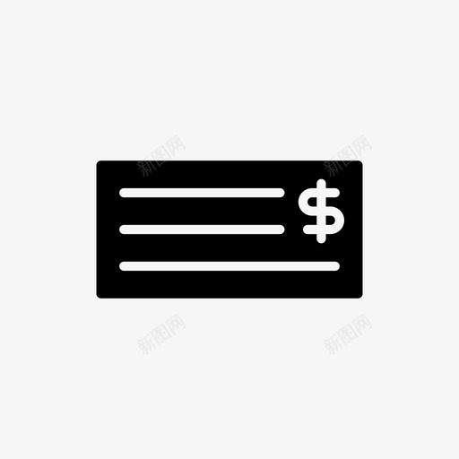 支票货币财务图标svg_新图网 https://ixintu.com 支票 财务 财务2 货币
