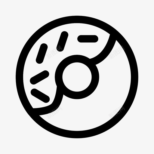 甜甜圈面包食物图标svg_新图网 https://ixintu.com 甜甜圈 甜食 面包 面包店 食物