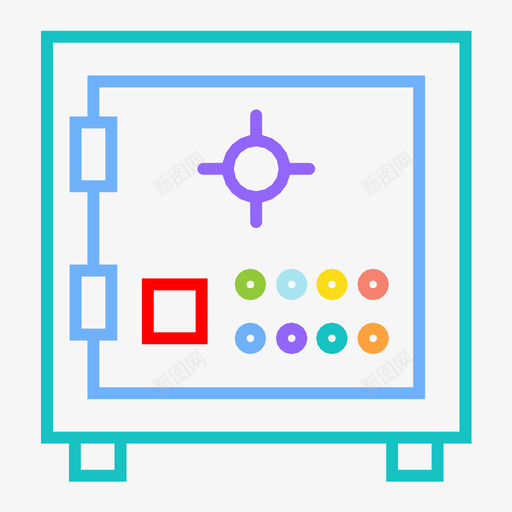 银行保险箱银行保险库保管箱图标svg_新图网 https://ixintu.com 保管箱 保险箱 银行保险库 银行保险箱