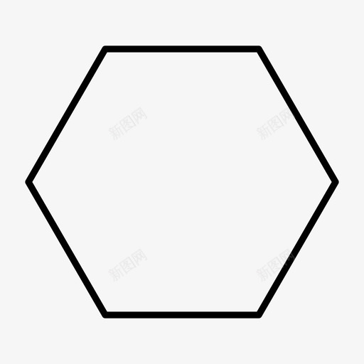 六边形商业几何图标svg_新图网 https://ixintu.com 六边形 几何 商业 形状 设计细线图标 轮廓