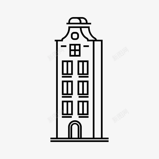 阿姆斯特丹家房子图标svg_新图网 https://ixintu.com 家 房子 阿姆斯特丹