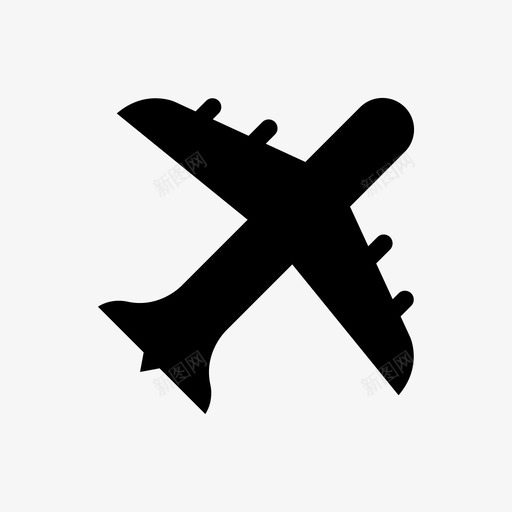 飞机天空交通图标svg_新图网 https://ixintu.com 交通 天空 旅行 飞机