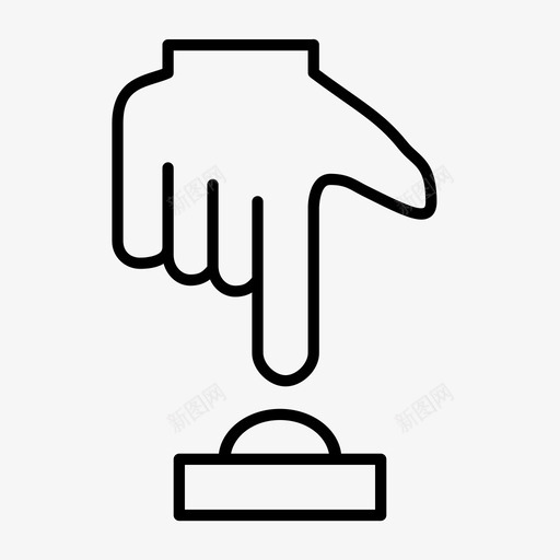 按钮手指手图标svg_新图网 https://ixintu.com 手 手指 按 按钮