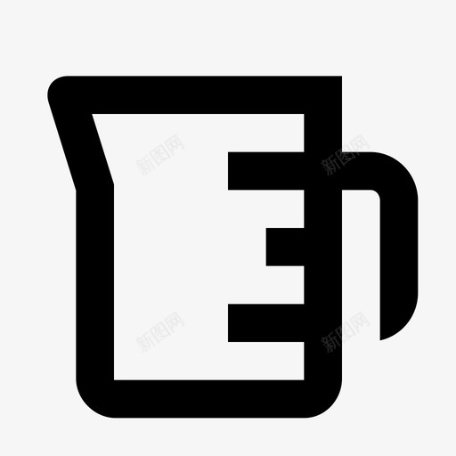 量杯烹饪面粉图标svg_新图网 https://ixintu.com 水 烹饪 计量 配方 量杯 面粉