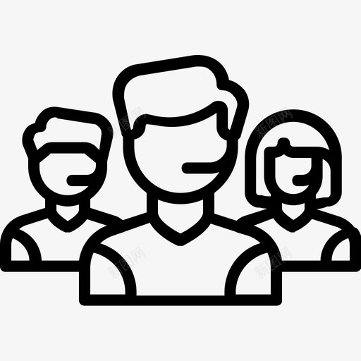 支持团队关怀客户图标svg_新图网 https://ixintu.com 关怀 客户 客户支持热线 帮助 支持团队 服务