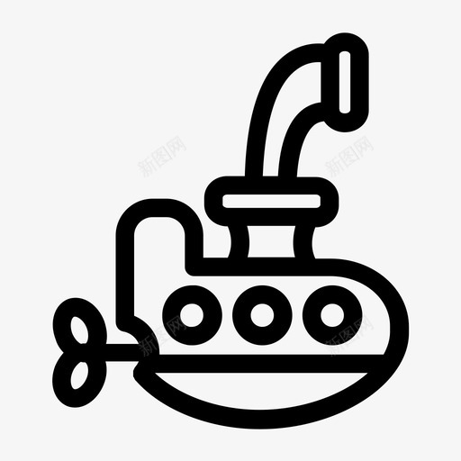 潜艇炮兵图标svg_新图网 https://ixintu.com 潜艇 炮兵