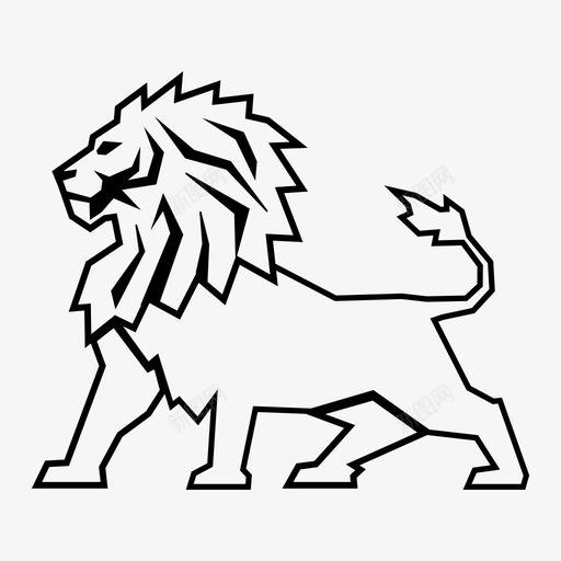 狮子动物猫图标svg_新图网 https://ixintu.com 动物 国王 狮子 猫 野生