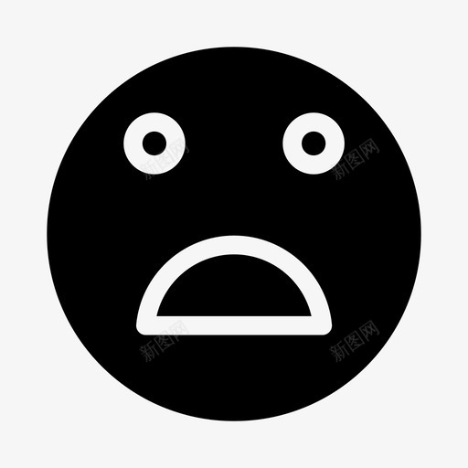 担心脸表情符号害怕图标svg_新图网 https://ixintu.com 害怕 担心脸 表情符号
